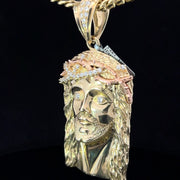 14K SOLID GOLD JESUS HEAD PENDANT BLACK FRIDAY